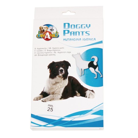 Croci Slip Higienico para Perros Hembra Ajustable 0-25 cm Negro Croci Slip Higienico para Perros Hembra Ajustable 0-25 cm Negro