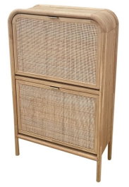 DKD Home Decor Zapatero Abeto Ratan Natural