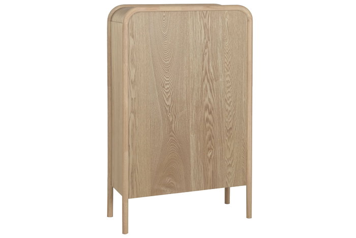 DKD Home Decor Zapatero Tropical Natural 2 Puertas Ratán y Abeto 70 x 29 x 116 cm