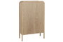 DKD Home Decor Zapatero Tropical Natural 2 Puertas Ratán y Abeto 70 x 29 x 116 cm