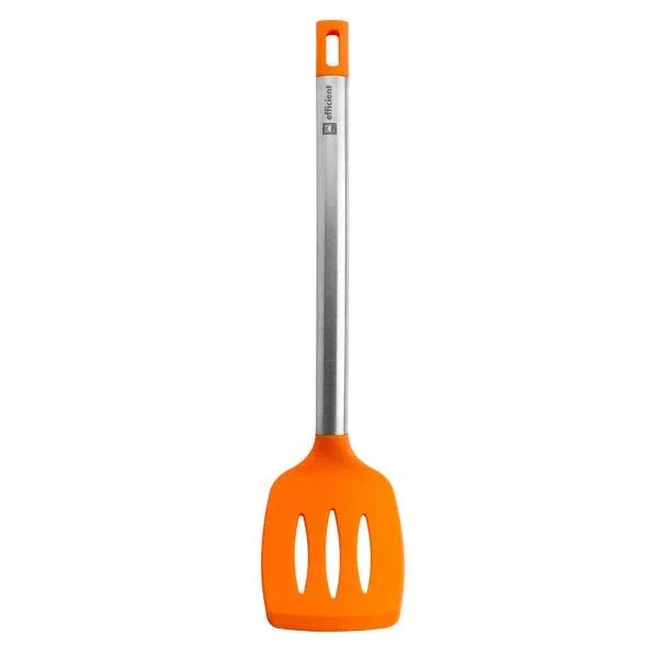 BRA A195002 Espátula de Cocina Efficient, Acero Inoxidable 18/10, Cabezal de Nylon y Silicona, Resistente a 200°C, 36.5 cm, 1 Unidad