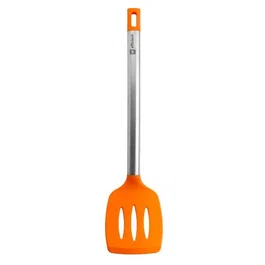 BRA A195002 Espátula de Cocina Efficient, Acero Inoxidable 18/10, Cabezal de Nylon y Silicona, Resistente a 200°C, 36.5 cm, 1 Unidad