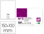 Liderpapel Ficha Lisa Nº3 100x150mm 180 gr Paquete de 100 Unidades