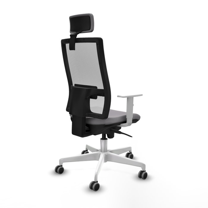 PIQUERAS Y CRESPO Silla de oficina Horna con Mecanismo Sincro, Gris y Blanco PIQUERAS Y CRESPO Silla de oficina Horna con Mecanismo Sincro, Gris y Blanco