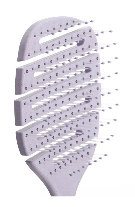 Muitomas HAIRBRUSHLVL - Cepillo Paleta para el Pelo Adulto con Cerdas Suaves, Desenreda el Cabello, Masajea el Cuero Cabelludo, Color Violeta