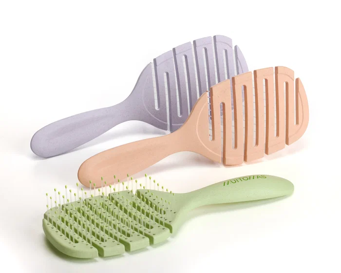 Muitomas HAIRBRUSHLVL - Cepillo Paleta para el Pelo Adulto con Cerdas Suaves, Desenreda el Cabello, Masajea el Cuero Cabelludo, Color Violeta
