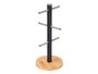 Kinvara Soporte para 6 Tazas con Base de Bambú Negro - 15x34x15 cm (Set de 12)