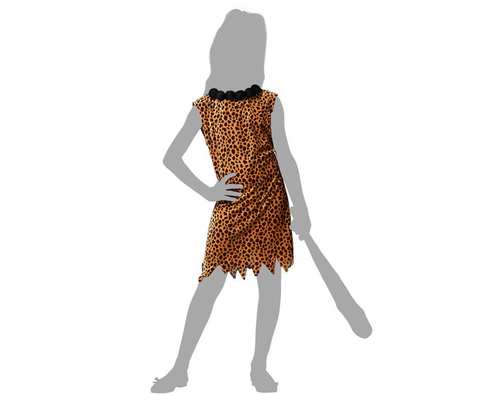 Disfraz Cavernícola Niña Prehistórico para Fiesta Carnaval Infantil 10-12 Años, Vestido Marrón Poliéster Disfraz Cavernícola Niña Prehistórico para Fiesta Carnaval Infantil 10-12 Años, Vestido Marrón Poliéster