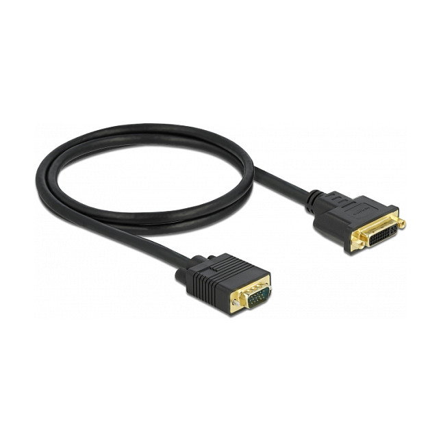 DeLOCK Cable Adaptador de Video DVI 24+5 Hembra a VGA Macho 1 m