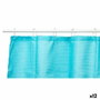 Cortina de Ducha Berilo Azul Poliéster 180 x 180 cm 30 x 5 x 19 cm Puntos (12 Unidades)