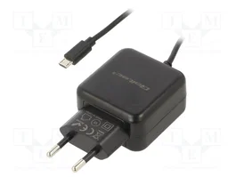 Qoltec Cargador de red 12W 5V 2.4A con cable Micro USB