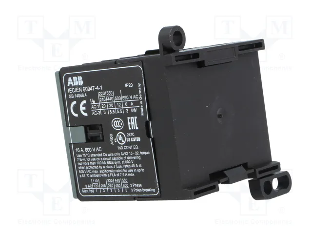 ABB Contactor BC7 3-polar 12A 24VDC