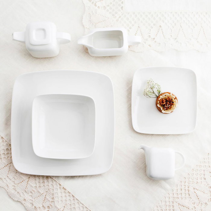 Plato Llano Porcelana Ala Elevada Vital Square Ariane 27x27 cm