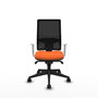 PIQUERAS Y CRESPO Silla de oficina Horna con mecanismo Sincro, Naranja y Negro