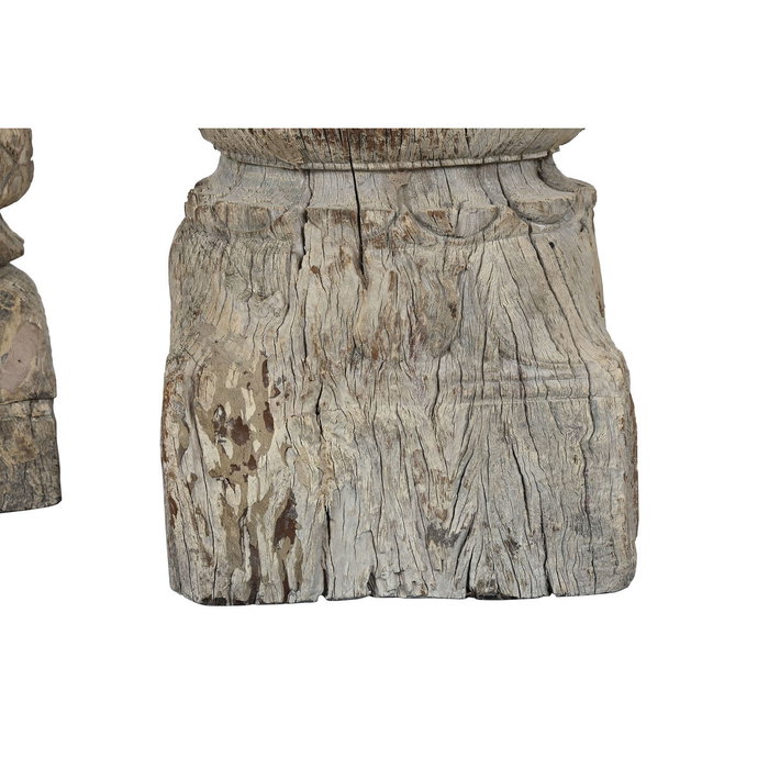 DKD Home Decor Columna de Teca Natural 23x23x149 cm