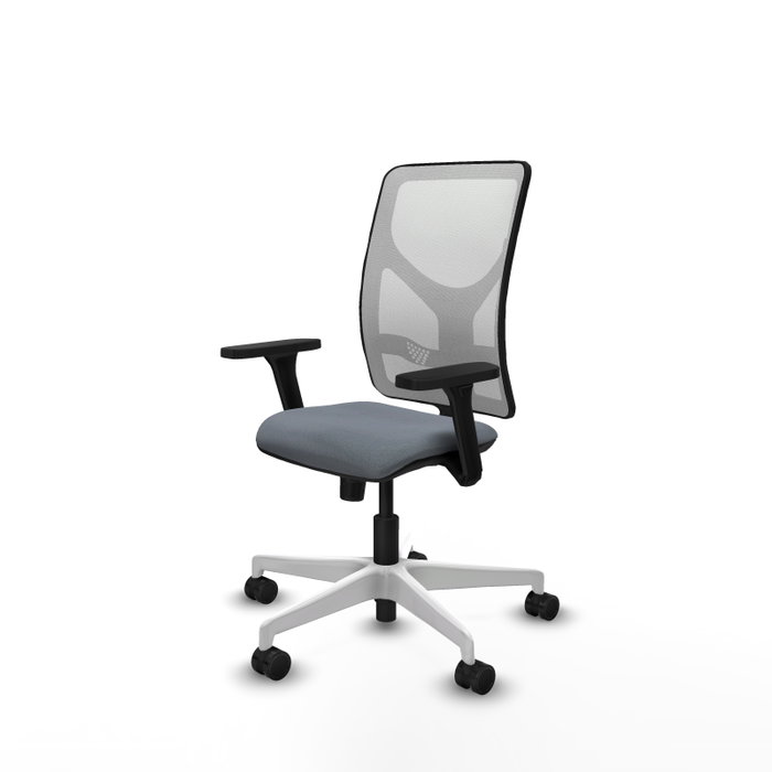 PIQUERAS Y CRESPO Silla de oficina Motilla con mecanismo Sincro, Gris y Blanco