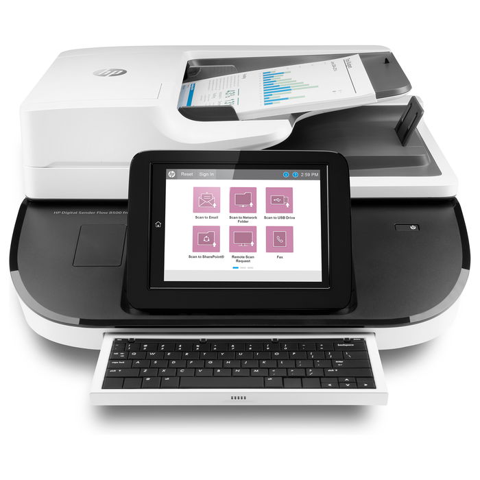 HP Digital Sender Flow 8500fn2 Document Scanner | Escáner plano y ADF | 600x600 DPI | Negocios | Imprime 10000 páginas/mes