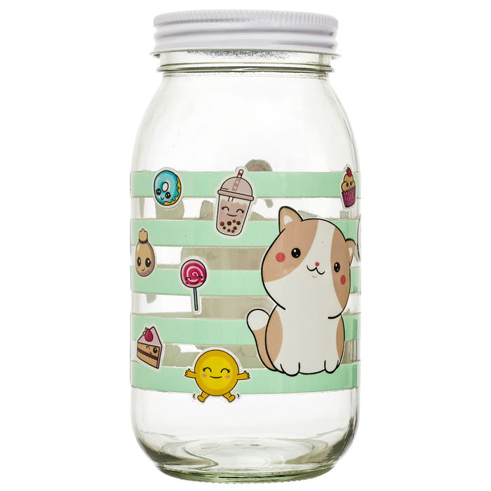 The Concept Factory Hucha Tarro Vidrio Kawaii Gato Panda