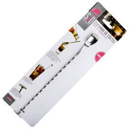 Saveur et Degustation Cuchara Cóctel Trenzada para Gin Tonic y Coctelería con Punta Plana para Machacar