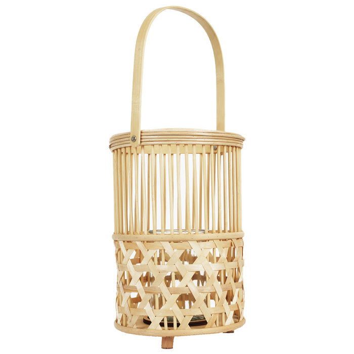 Home Deco Factory Farolillo Bambú Trenzado Altura 55 cm