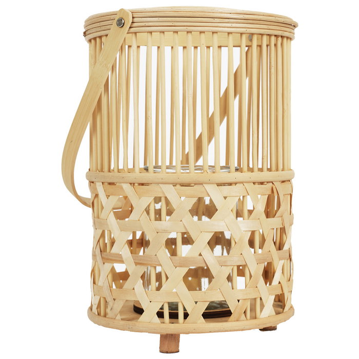 Home Deco Factory Farolillo Bambú Trenzado Altura 55 cm