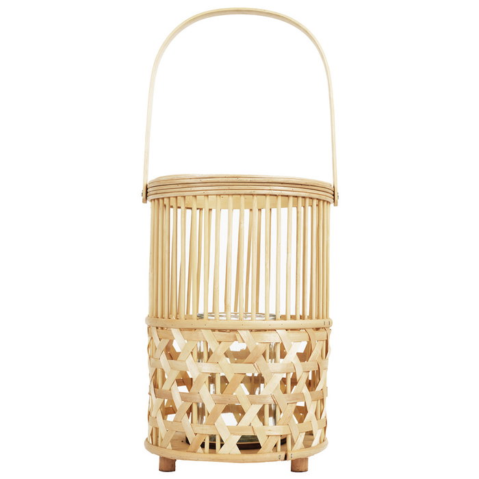 Home Deco Factory Farolillo Bambú Trenzado Altura 55 cm