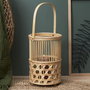 Home Deco Factory Farolillo Bambú Trenzado Altura 55 cm
