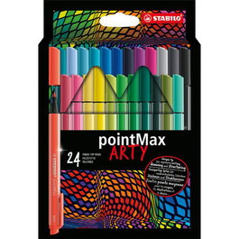 STABILO Estuche de 24 Rotuladores de Fibra Pointmax Arty Line