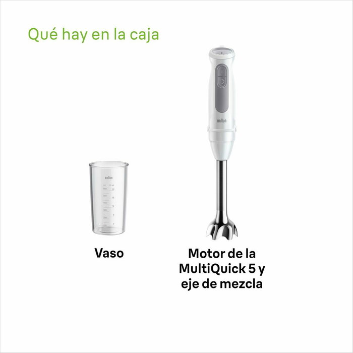 Braun MultiQuick 5 MQ 50001 M Batidora de inmersión 1000 W Gris, Blanco Braun MultiQuick 5 MQ 50001 M Batidora de inmersión 1000 W Gris, Blanco
