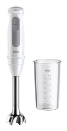 Braun Minipimer 5 Batidora de Mano MQ50001 M 1000W, Tecnología PowerBell VPlus, Sistema EasyClick Plus, 21 Velocidades, Incluye Vaso 600 ml, Color Plateado