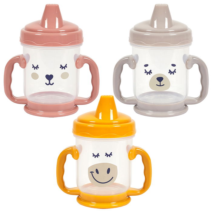 Tom et Zoe Vaso para Bebé con Asas, Válvula Anti-Fugas, Medidas en ml y oz, 210 ml