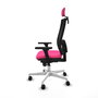 PIQUERAS Y CRESPO Silla de oficina Horna Rosa con mecanismo Sincro