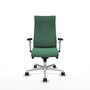PIQUERAS Y CRESPO Sillón Albacete Verde esmeralda con mecanismo sincro y base de aluminio