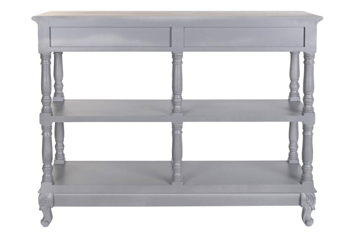 DKD Home Decor Buffet Victoria Gris con 2 Cajones DKD Home Decor Buffet Victoria Gris con 2 Cajones