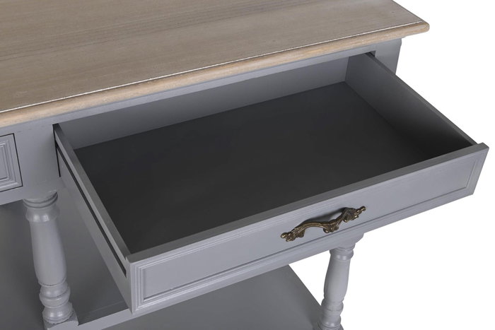DKD Home Decor Buffet Victoria Gris con 2 Cajones DKD Home Decor Buffet Victoria Gris con 2 Cajones