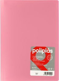 GRAFOPLAS Carpeta de Fundas Soldadas Opacas Rosa Folio