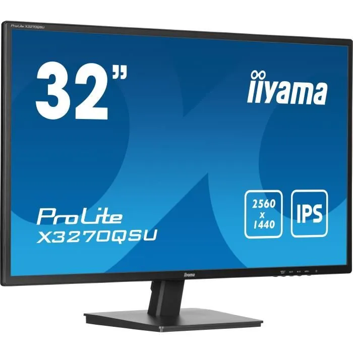 Iiyama Monitor X3270QSU-B1 31.5" QHD IPS 100 Hz 3 ms HUB HDMI/DP/USB Altavoces VESA 100x100 Negro