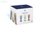 DKD Home Decor Set de 6 Copas de Cristal Modern Garbo con Acabado Grabado, Surtido de Colores, 285ml