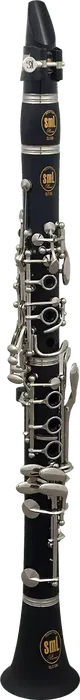 SML Clarinete Ut CLC100 Tonalidad Do Sistema Boehm Negro ABS Mecanismos Níquel-plata Plateado 17 Llaves con Kit BG Incluido