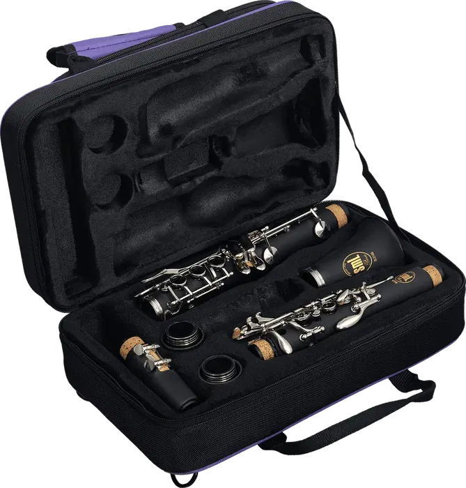 SML Clarinete Ut CLC100 Tonalidad Do Sistema Boehm Negro ABS Mecanismos Níquel-plata Plateado 17 Llaves con Kit BG Incluido