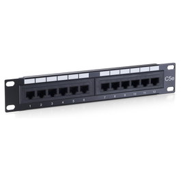 EQUIP Patchpanel 12x RJ45 Cat5e 10" UTP 1HE Negro