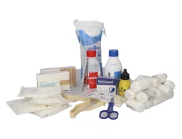 Blanca Repuesto Material Primeros Auxilios 76252 - Gasas, Vendas, Guantes, Tiritas, Suero Fisiológico, Alcohol, Agua Oxigenada, Povidona Yodada - Kit de Reposición para Botiquín