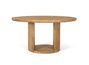 GINER Y COLOMER Mesa de Madera de Mango con Tapa Redonda 150 cm Diámetro - Diseño Elegante y Robusto para Comedor o Salón