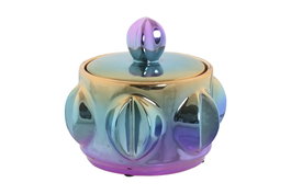 DKD Home Decor Tibar de Gres Iridiscente Multicolor 15x15x14 cm