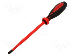 CIMCO Destornillador plano slim aislado 6,5x1,2mm