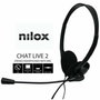 Nilox Chat Live 2 Auriculares con Micrófono y Doble Jack 3.5mm Negro