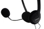 Nilox CHAT LIVE 2 - Auriculares de Diadema Ajustable con Micrófono Plegable, Ideal para Llamadas y Música, Cable 1.8m, Color Negro