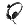 Nilox CHAT LIVE 2 - Auriculares de Diadema Ajustable con Micrófono Plegable, Ideal para Llamadas y Música, Cable 1.8m, Color Negro