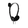 Nilox CHAT LIVE 2 - Auriculares de Diadema Ajustable con Micrófono Plegable, Ideal para Llamadas y Música, Cable 1.8m, Color Negro