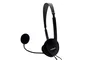 Nilox CHAT LIVE 2 - Auriculares de Diadema Ajustable con Micrófono Plegable, Ideal para Llamadas y Música, Cable 1.8m, Color Negro